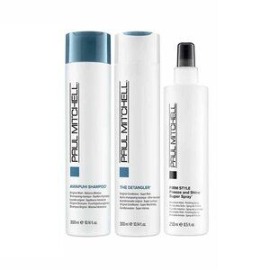 Paul Mitchell Original Awapuhi Trio Shampoo, Detangler/ Freeze / Shine Spray 3pc